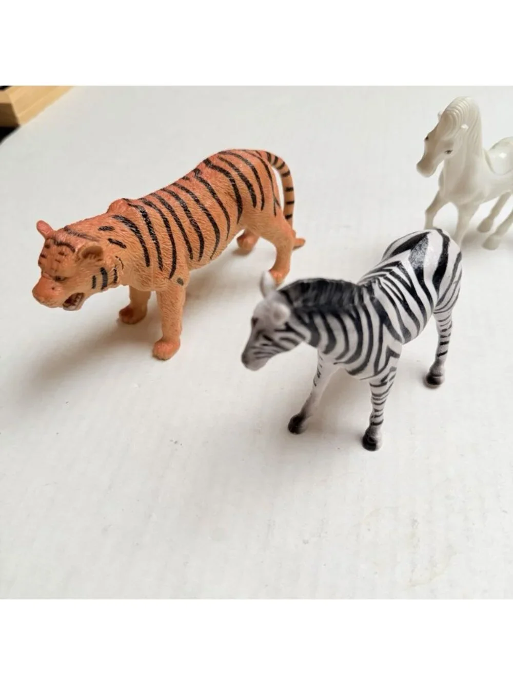 Vintage Jungle Animal Toys Horse Tiger Zebra Kids Gift